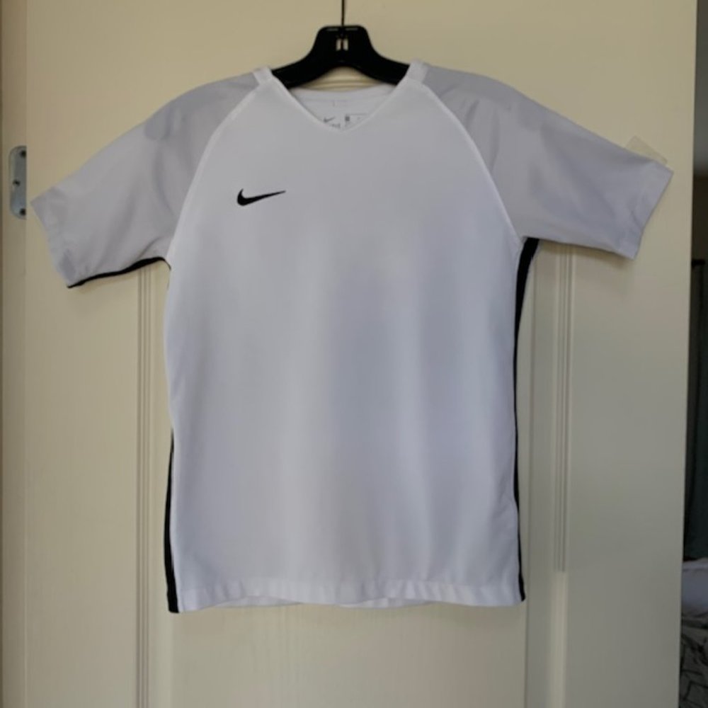 White and Grey Soccer Style Nike Shirt